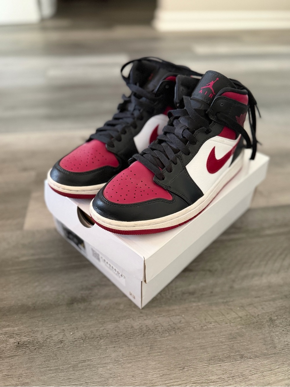 Nike Men's High-Top Sneakers - Black/Red/White